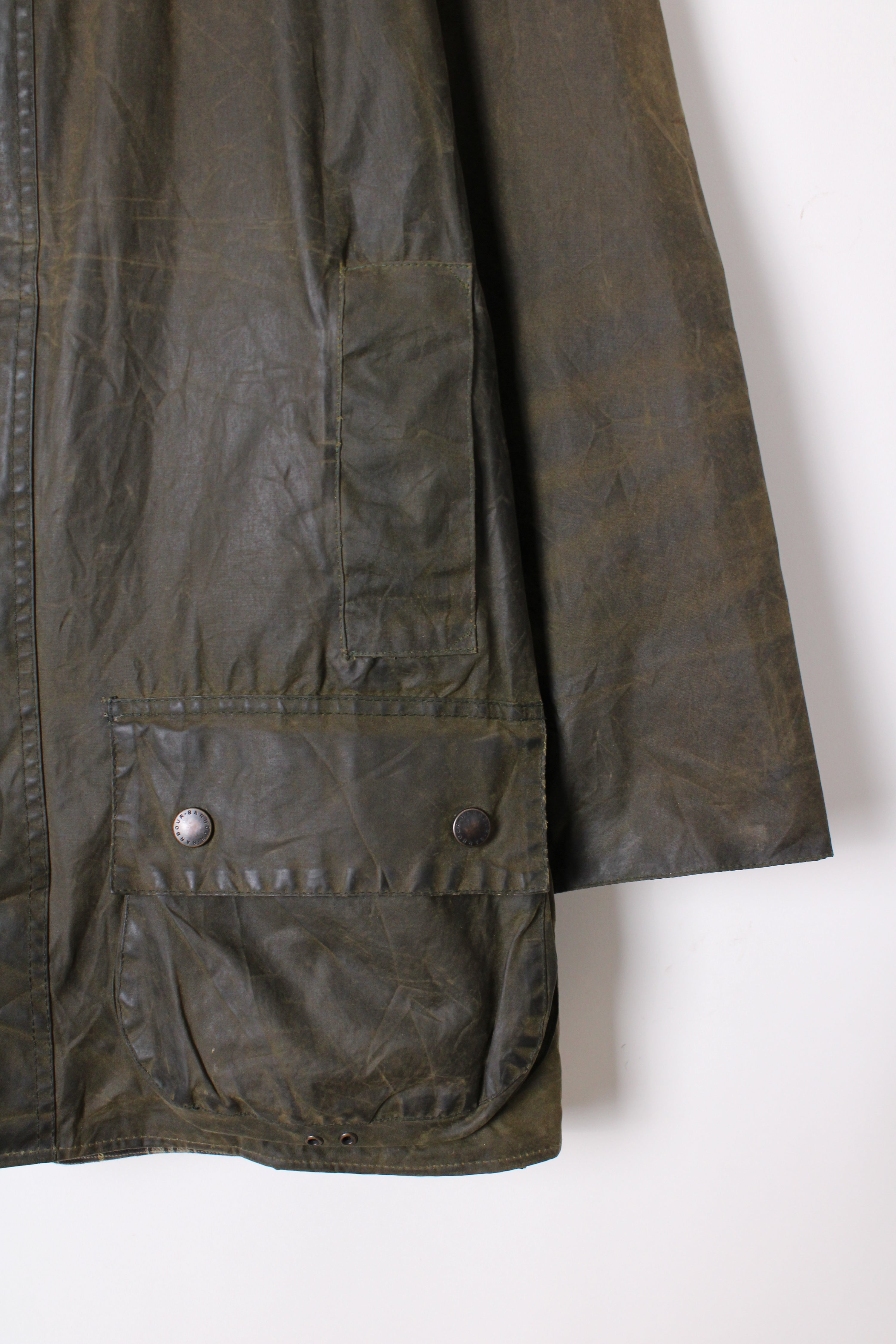 BARBOUR BEAUFORT WAXED JACKET GREEN - XL/XXL