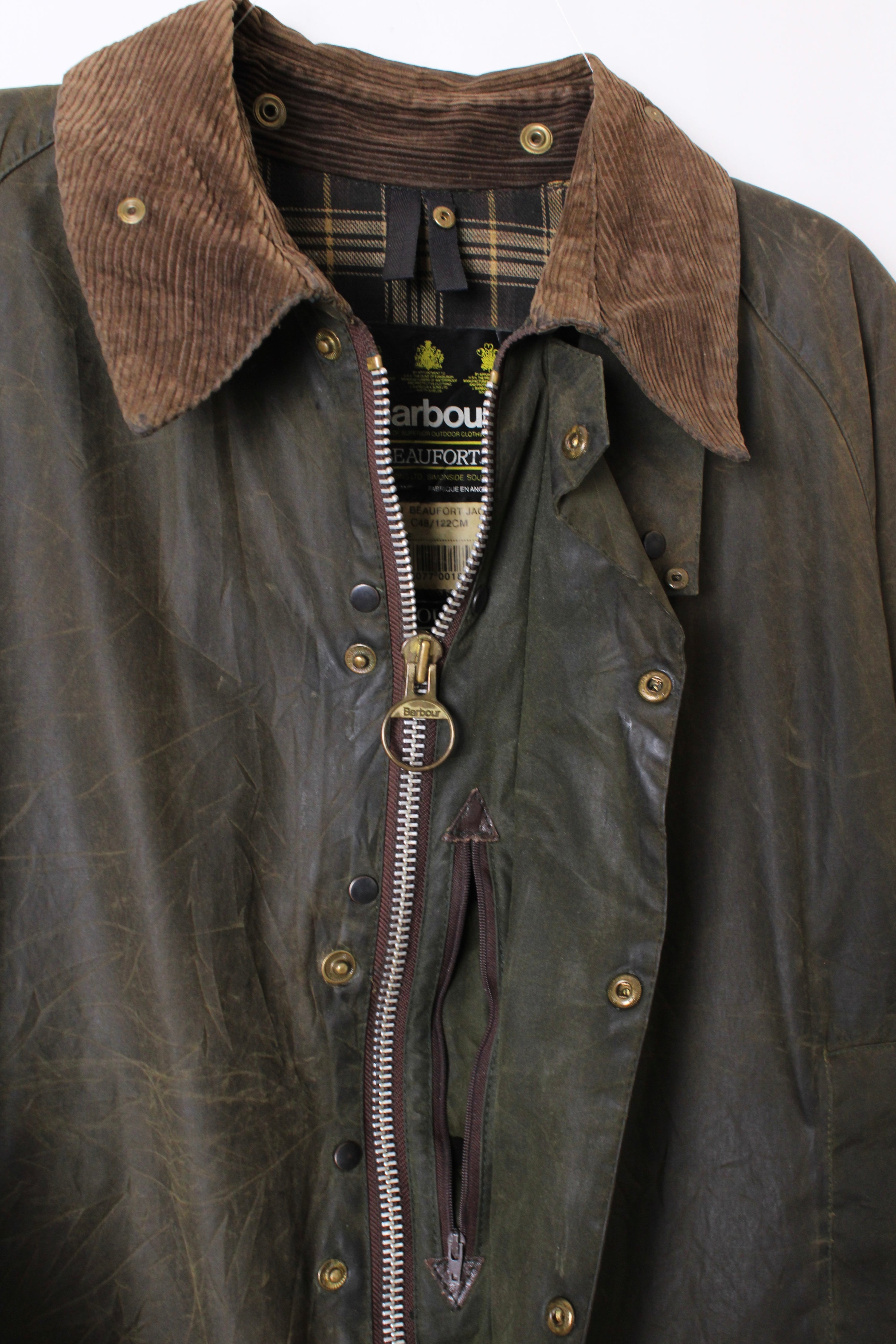 BARBOUR BEAUFORT WAXED JACKET GREEN - XL/XXL