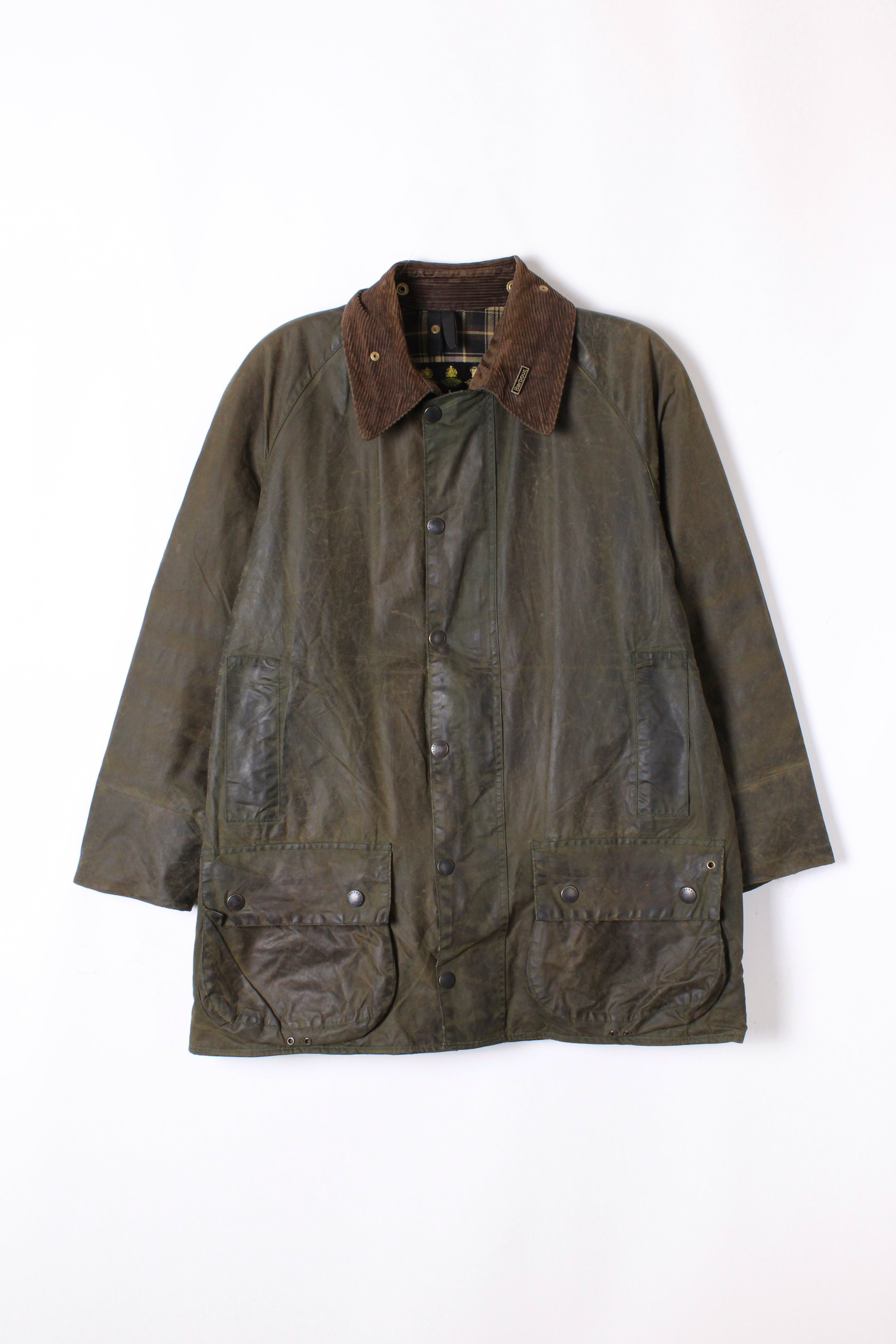 BARBOUR BEAUFORT WAXED JACKET GREEN - S/M