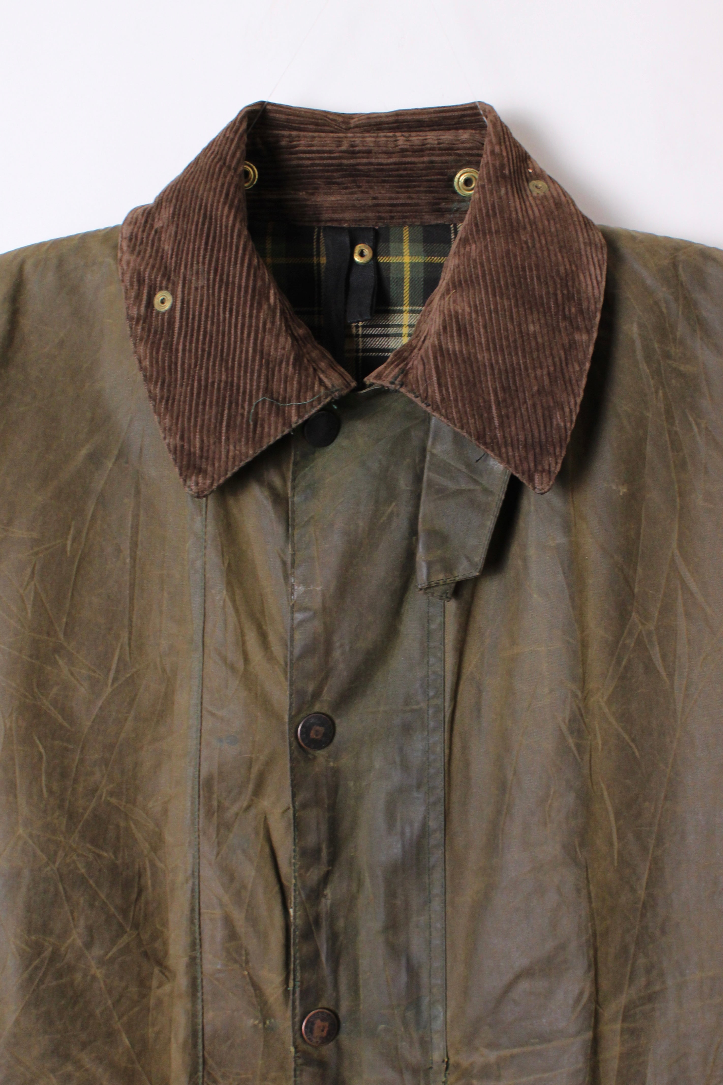 BARBOUR BORDER WAXED JACKET GREEN - M/L