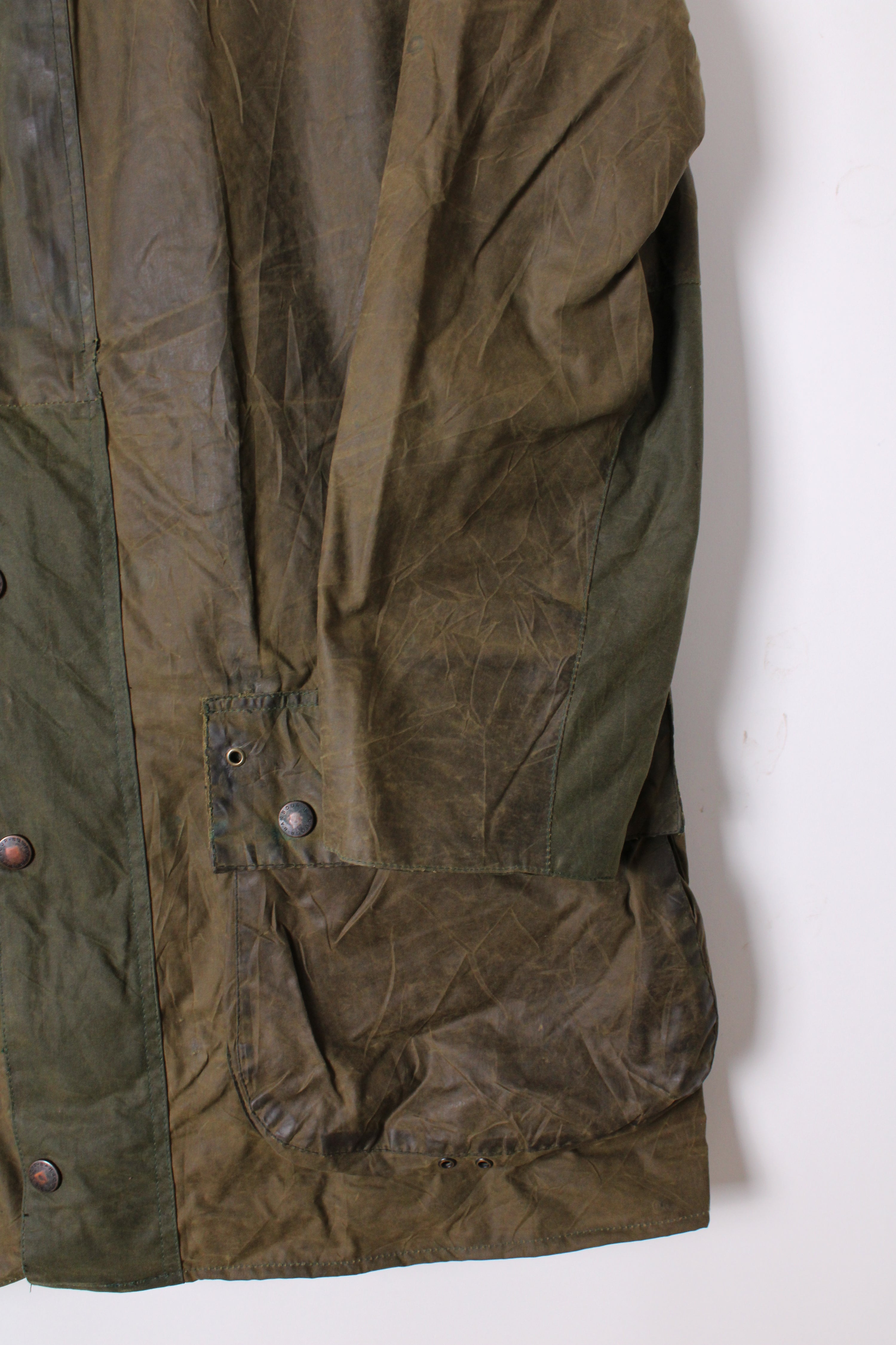 BARBOUR BORDER WAXED JACKET GREEN - M/L