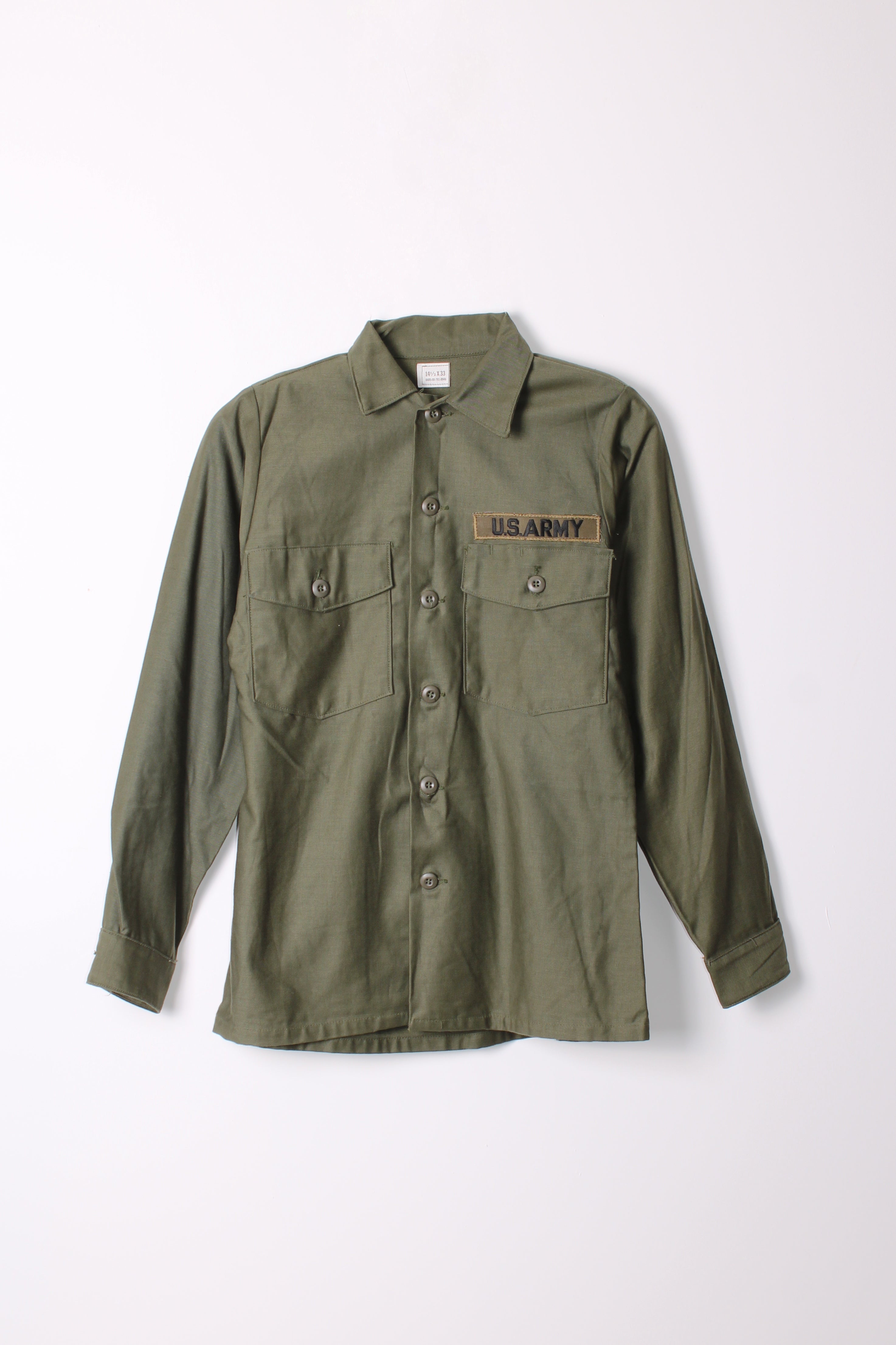 US ARMY OG 107 FATIGUE SHIRT GREEN - M/L