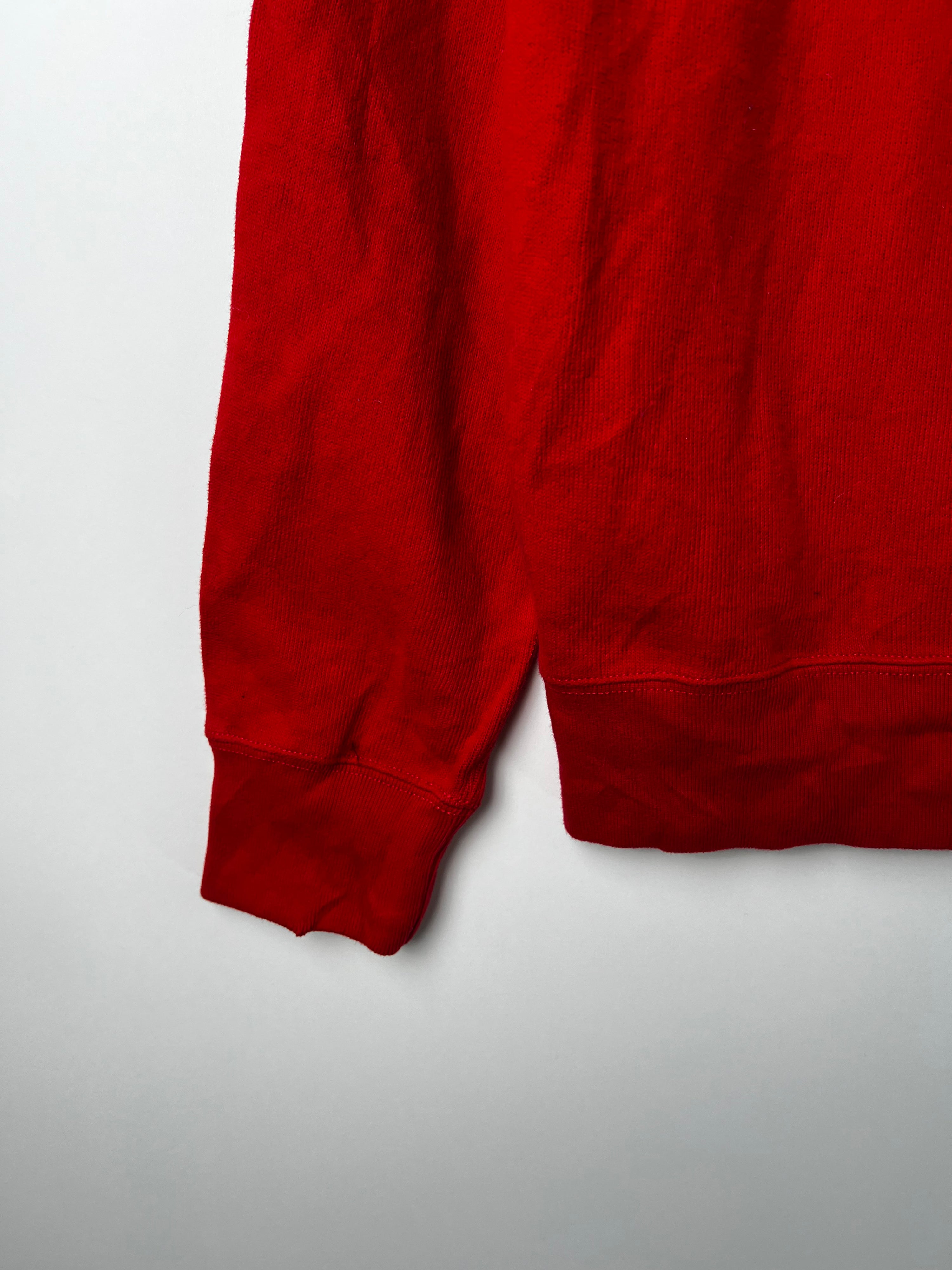 RALPH LAUREN COTTON SWEATER SHAWL COLLAR RED - L