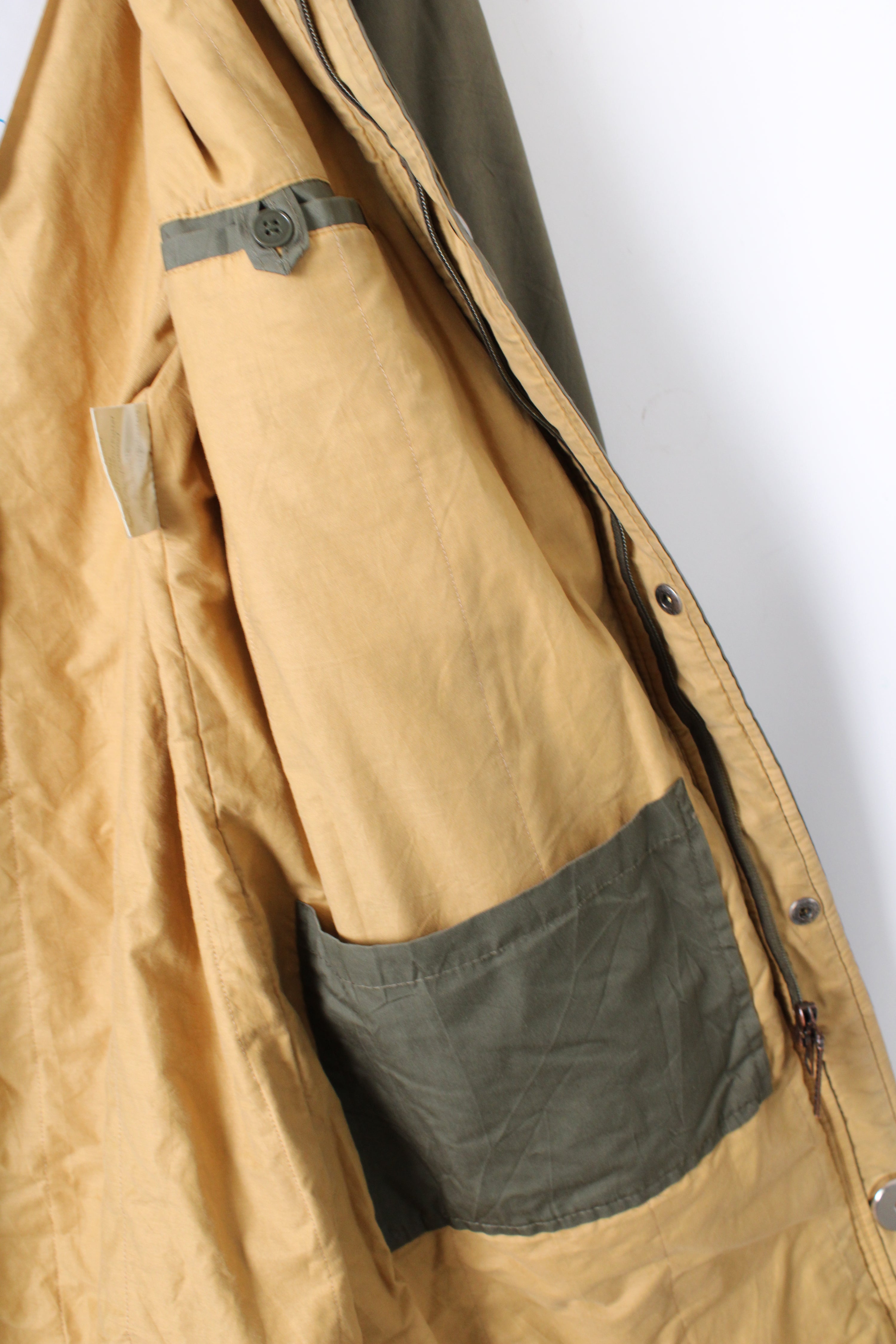 VINTAGE MCGREGOR PARKA COAT KHAKI GREEN - M/L