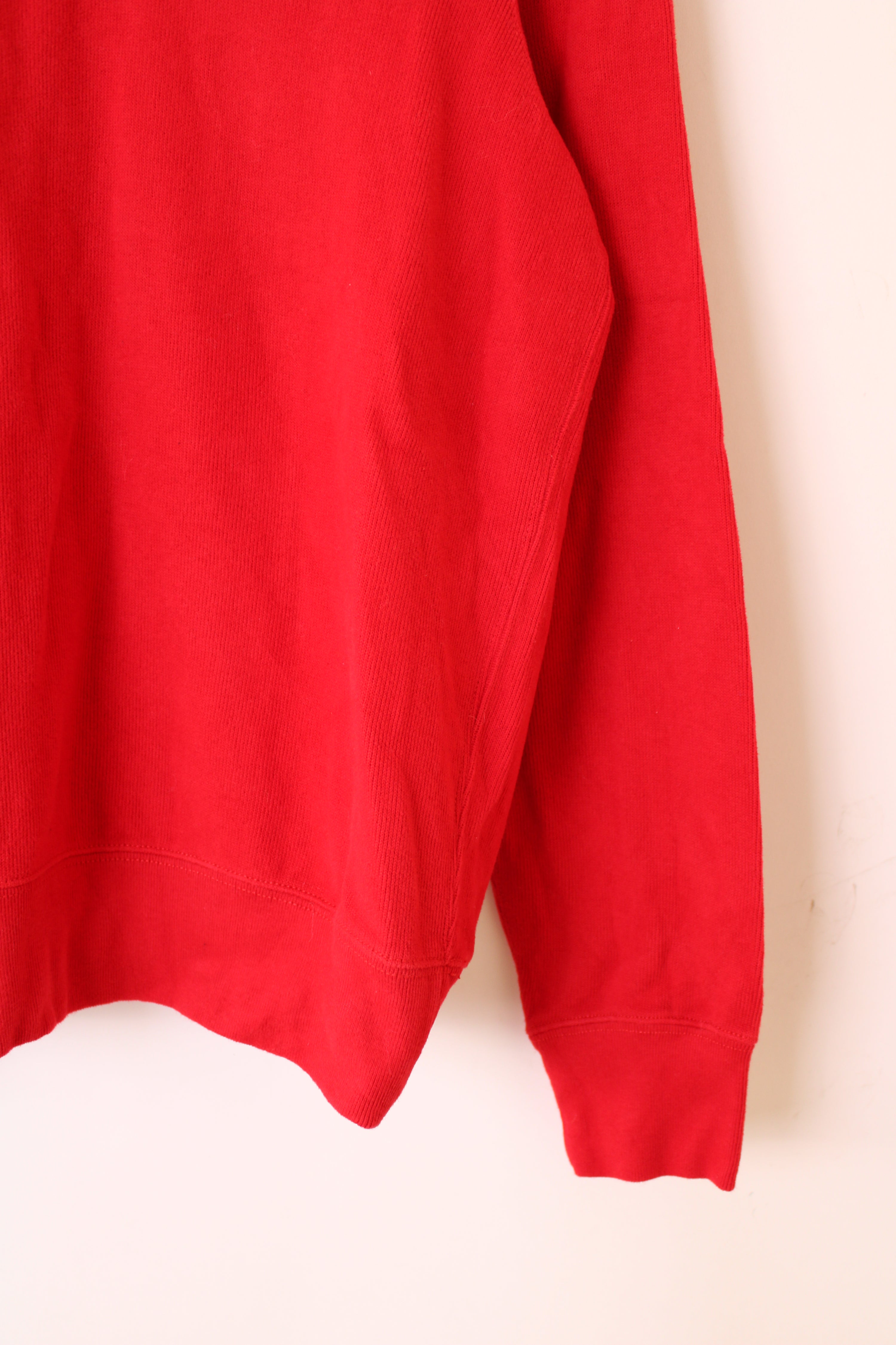 RALPH LAUREN COTTON SWEATER SHAWL COLLAR RED - L