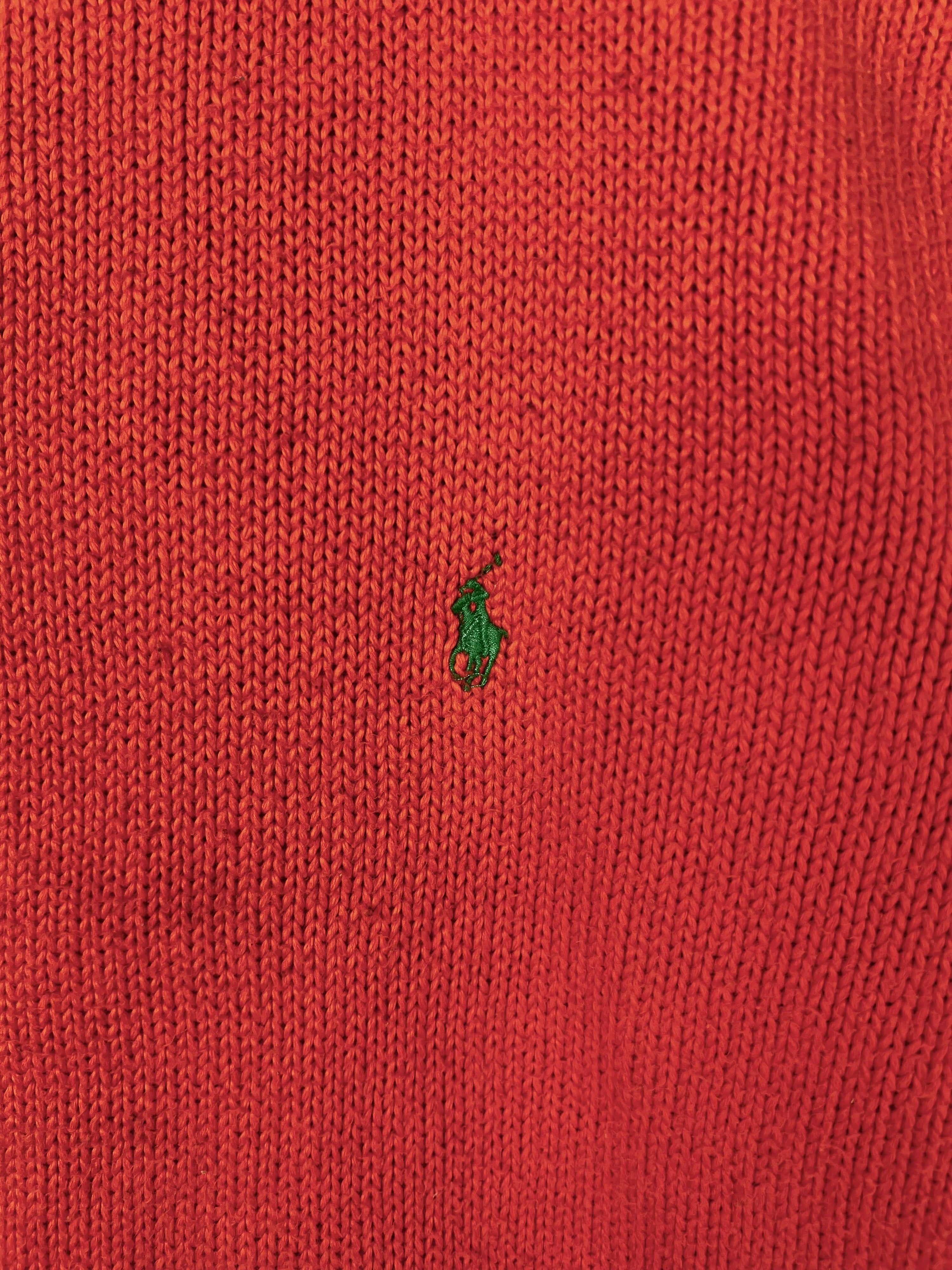 RALPH LAUREN SWEATER HEAVY COTTON ORANGE - M