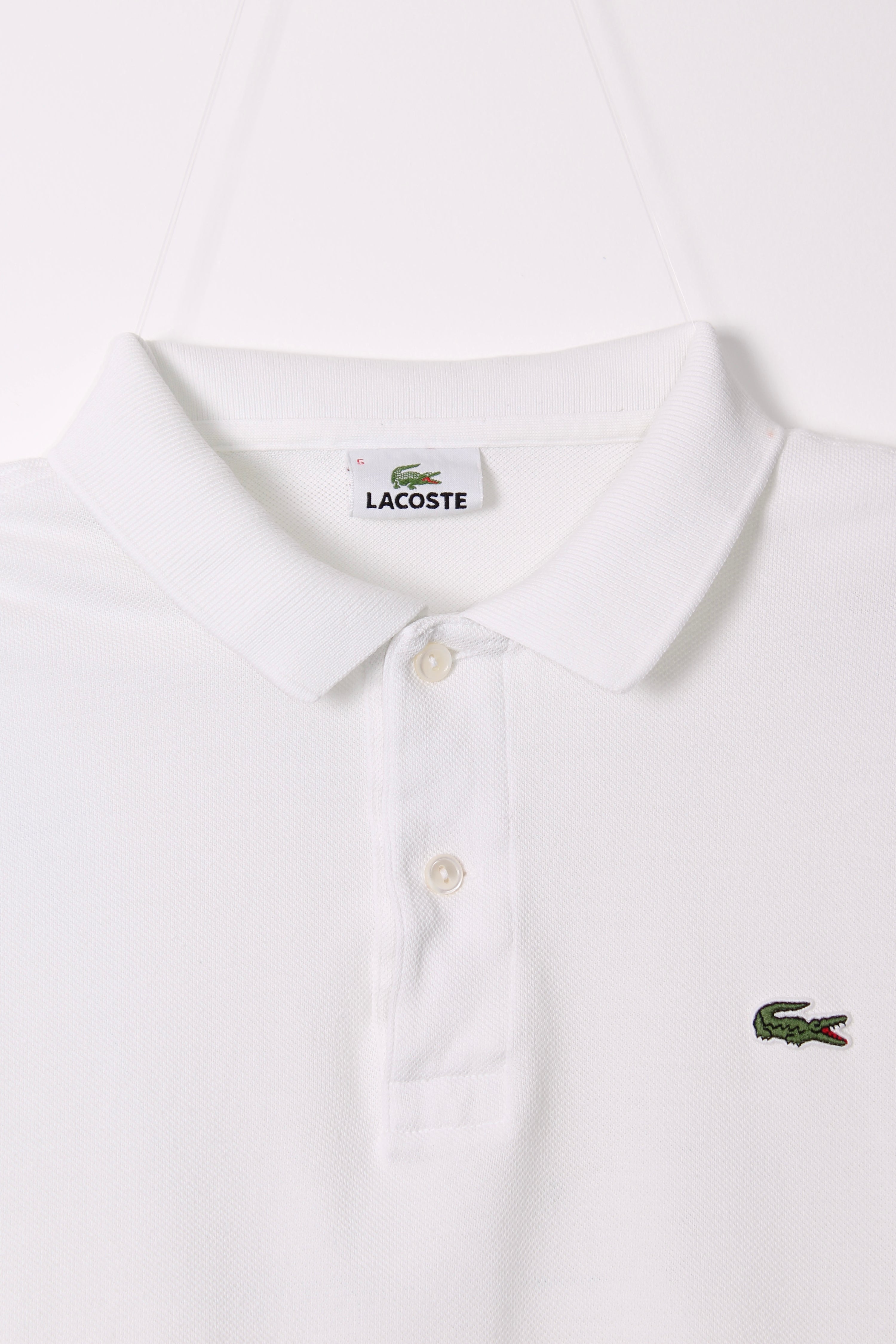 LACOSTE POLO SHIRT WHITE - L