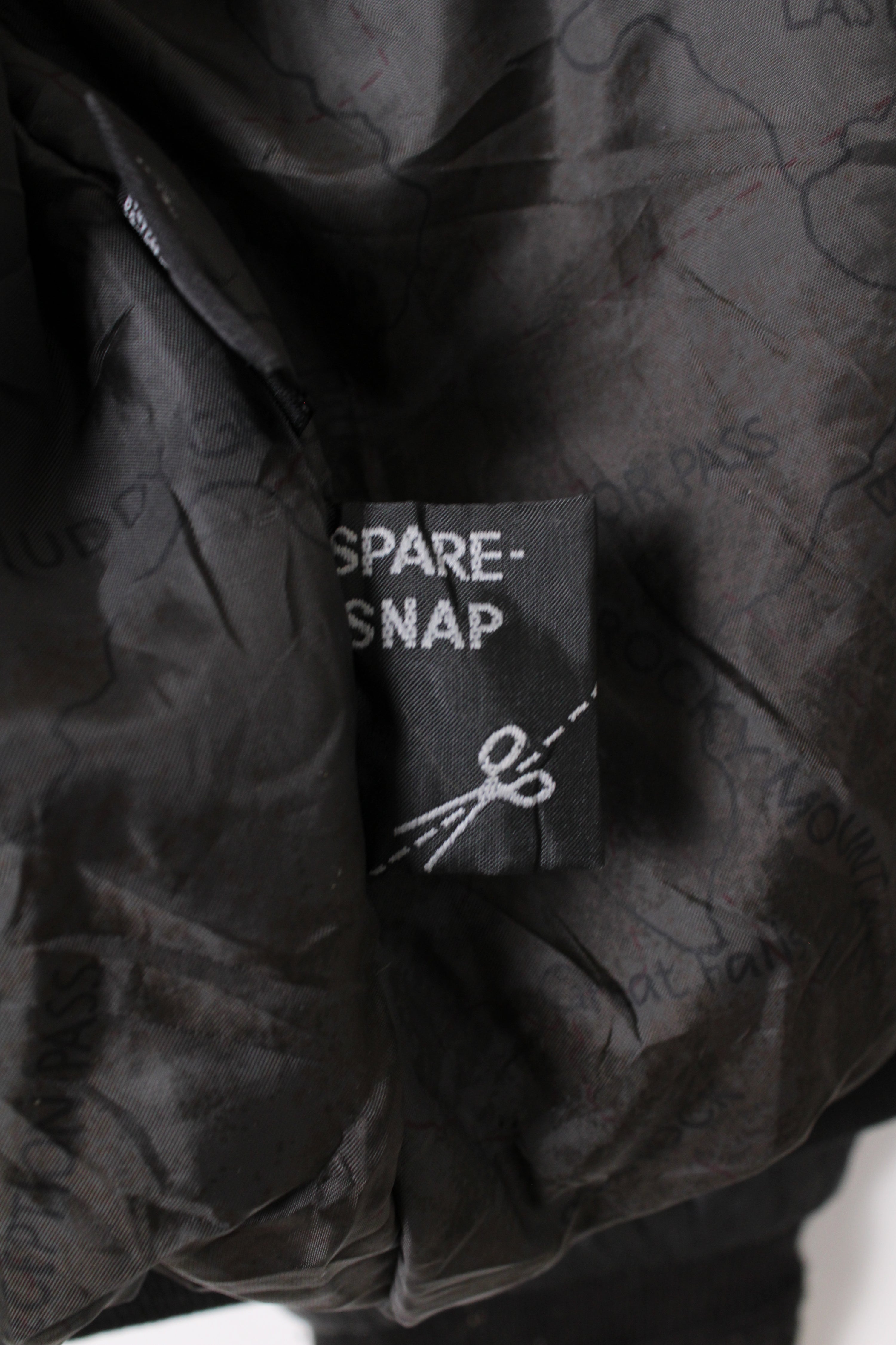 VINTAGE BOMBER LEATHER FLIGHT JACKET BLACK - L