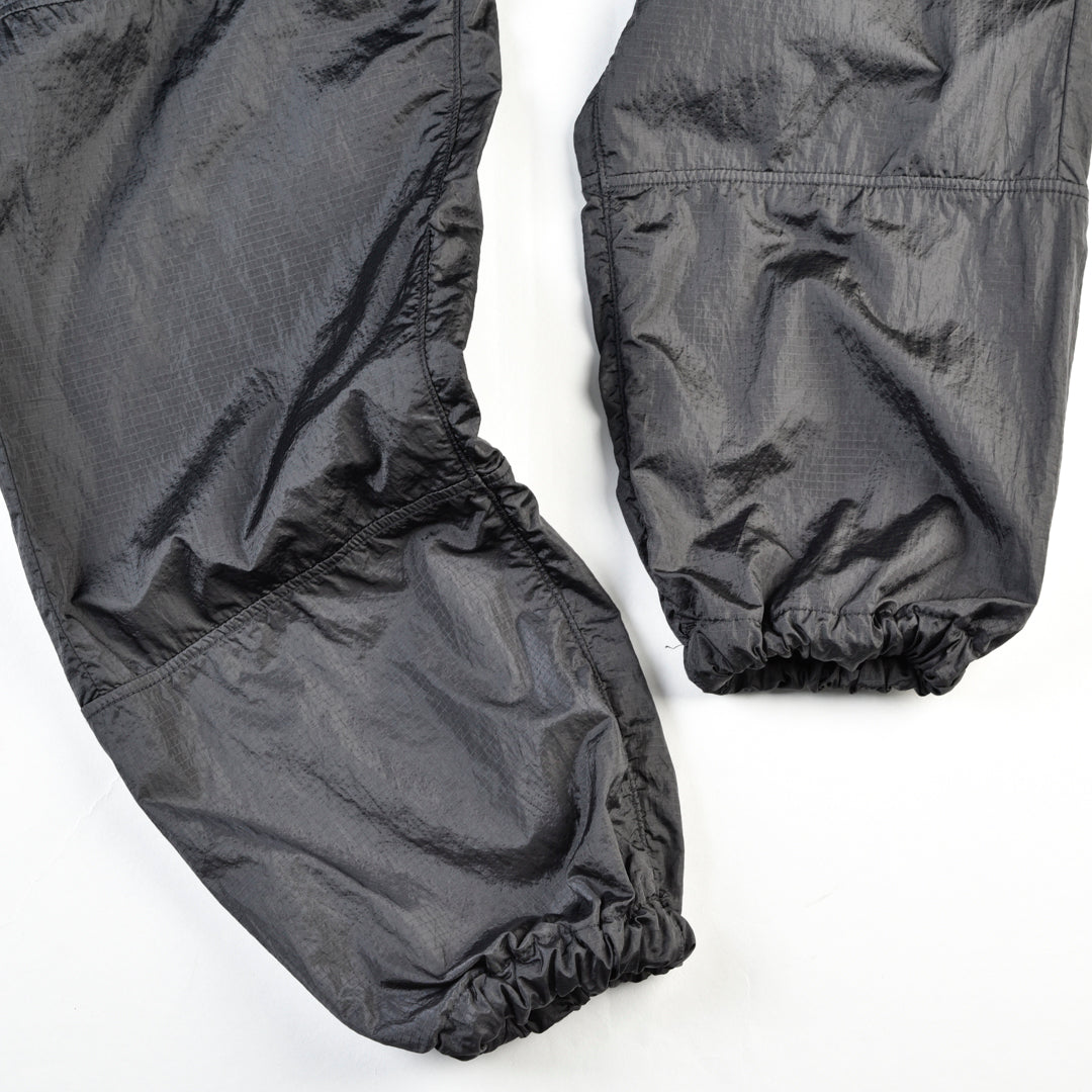 NYLON METAL CUFFED PANTS BLACK - SMALL