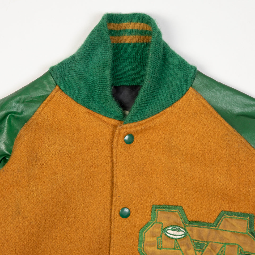 Shaffer Vintage Varsity Jacket Made in USA Green