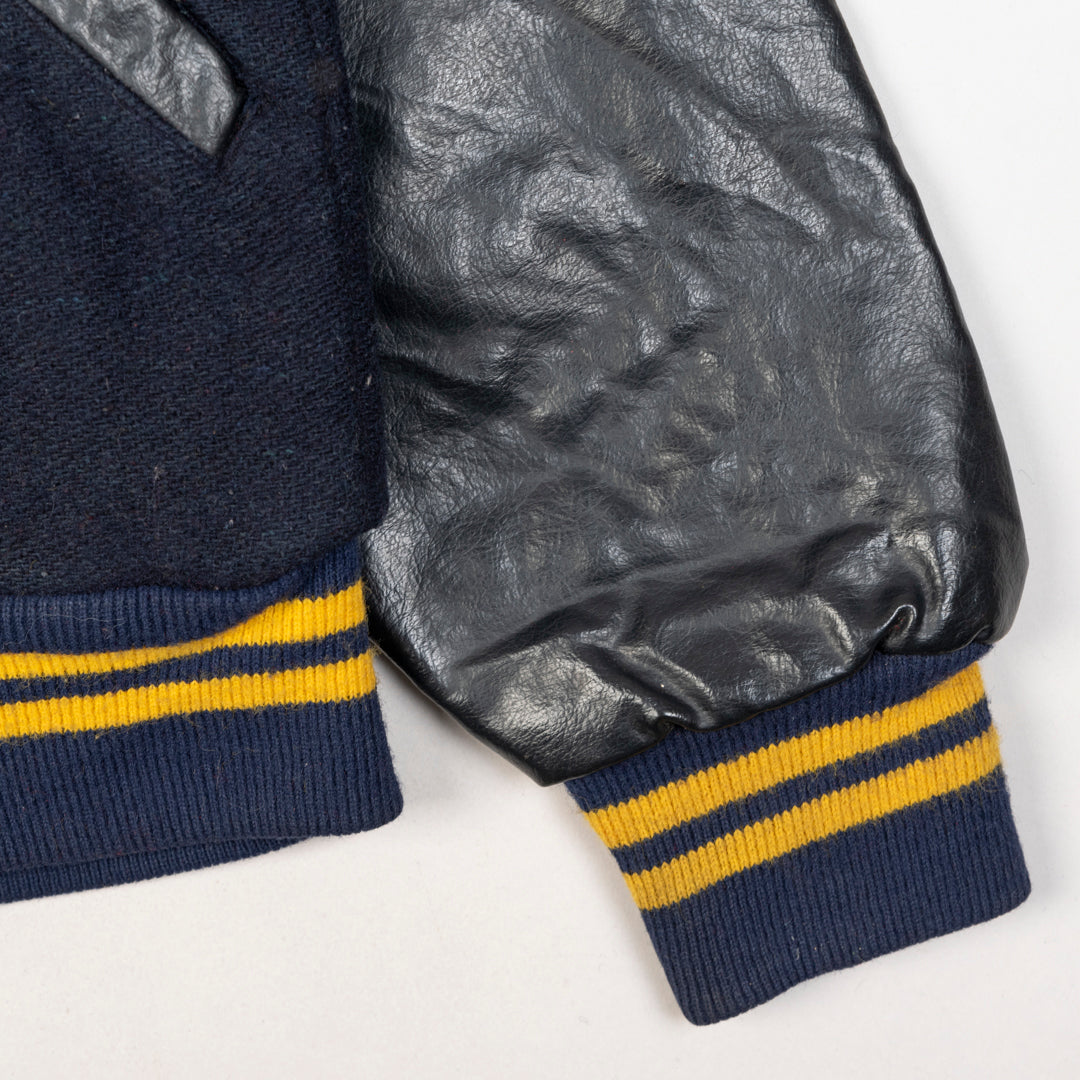 Vintage Varsity Jacket Made In USA Blue