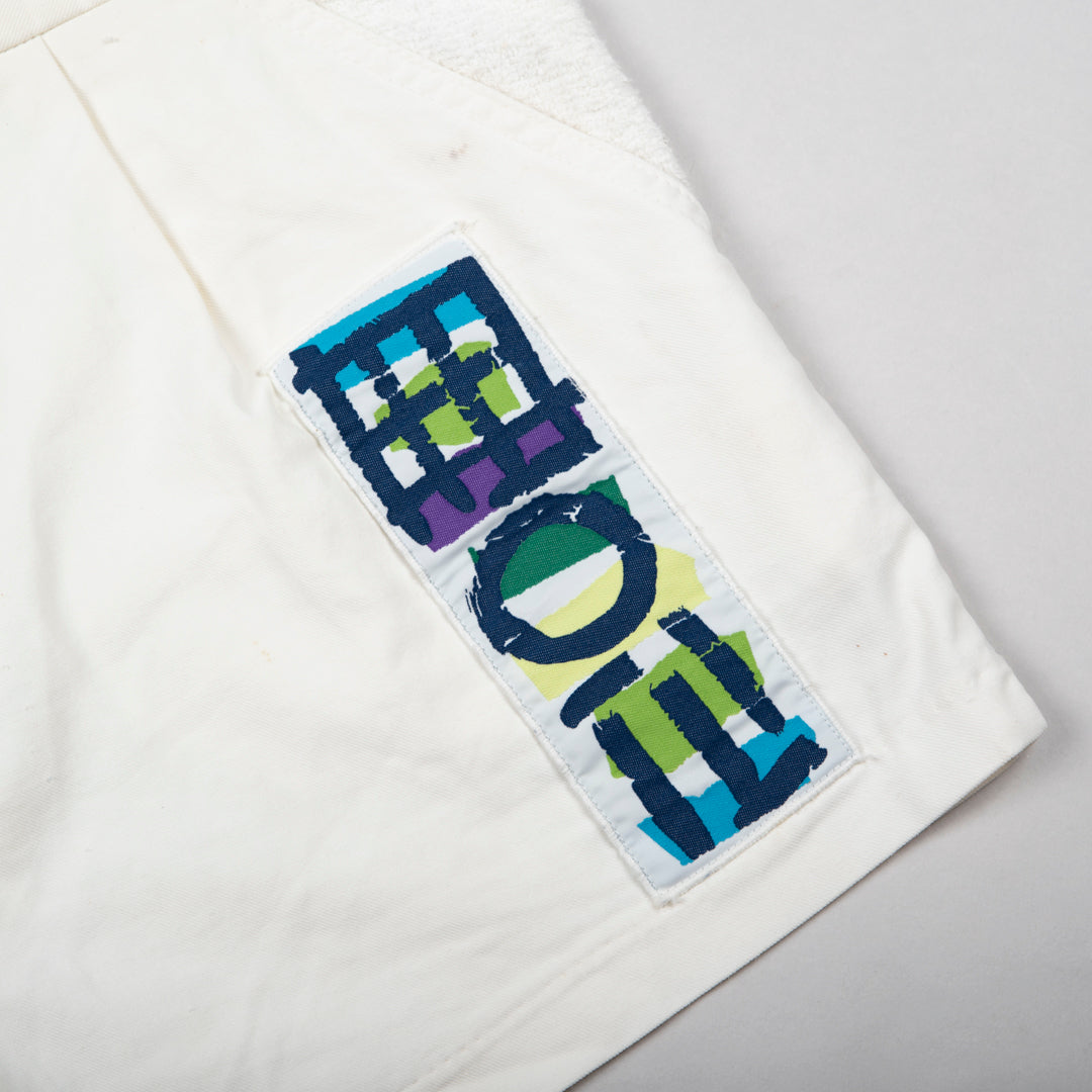 ADIDAS 1980S VINTAGE TENNIS SHORTS WHITE - M/L