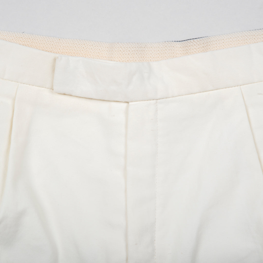 ADIDAS 1980S VINTAGE TENNIS SHORTS WHITE - M/L