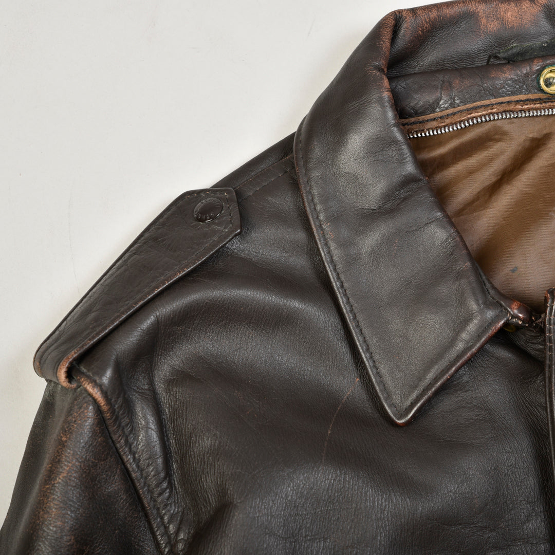 Vintage Leather G1 Flight Jacket Made In USA Brown
