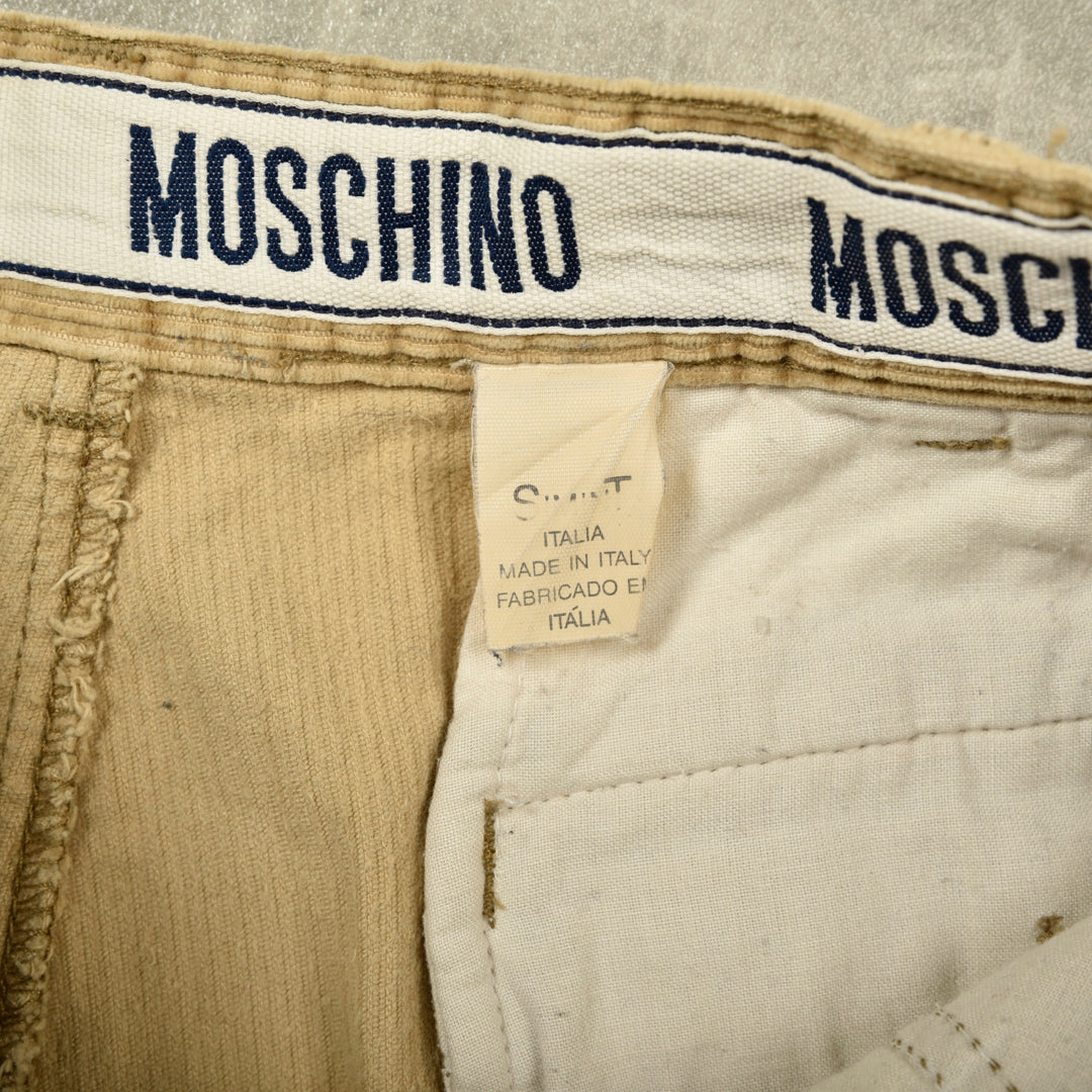 MOSCHINO VELVET CORDUROY TROUSERS BEIGE - 52