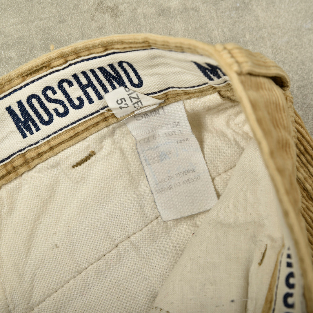 MOSCHINO VELVET CORDUROY TROUSERS BEIGE - 52