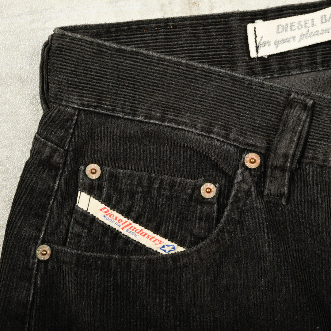 DIESEL CORDUROY TROUSERS BLACK - 30