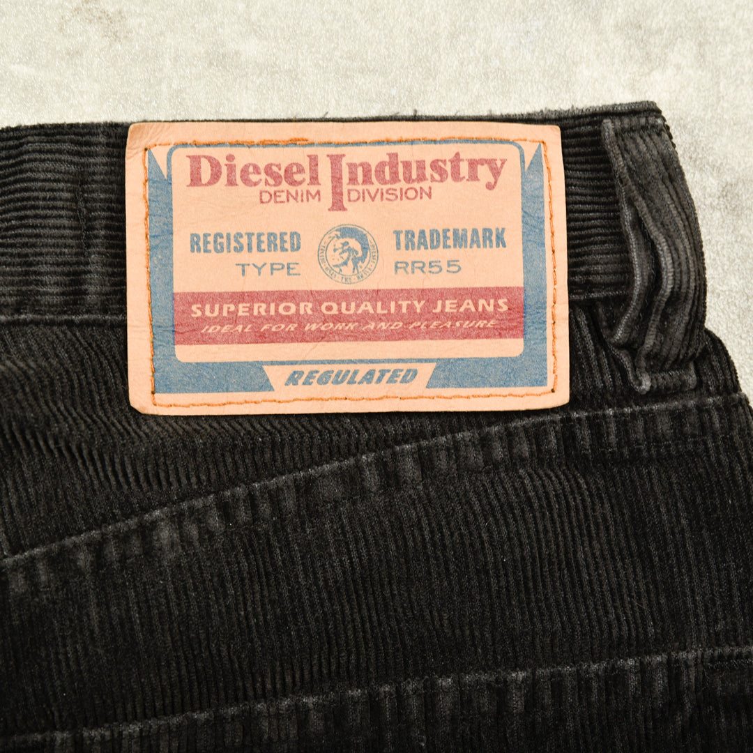 DIESEL CORDUROY TROUSERS BLACK - 30