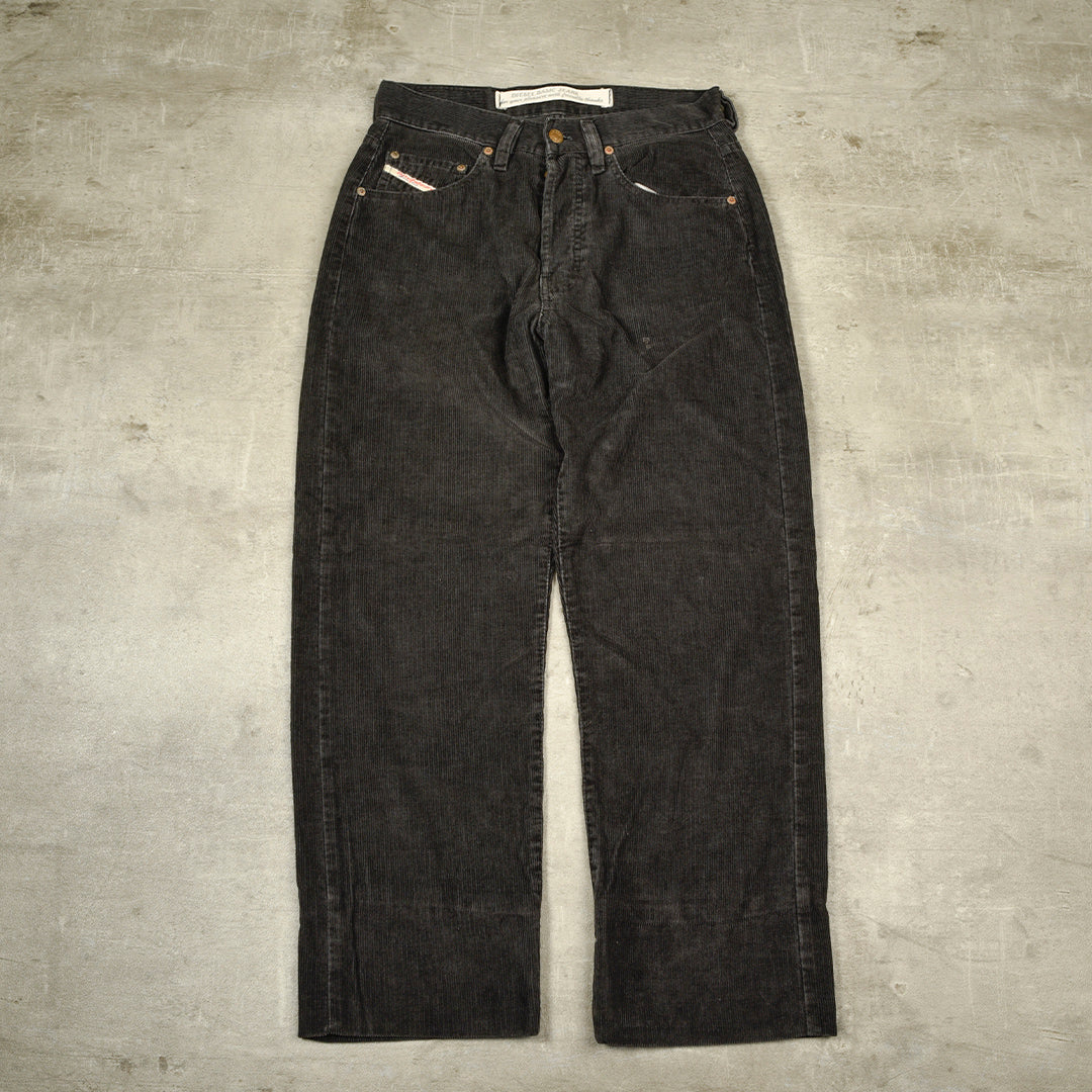 DIESEL CORDUROY TROUSERS BLACK - 30