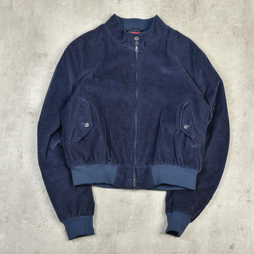 G9 CORDUROY HARRINGTON JACKET BLUE - SMALL