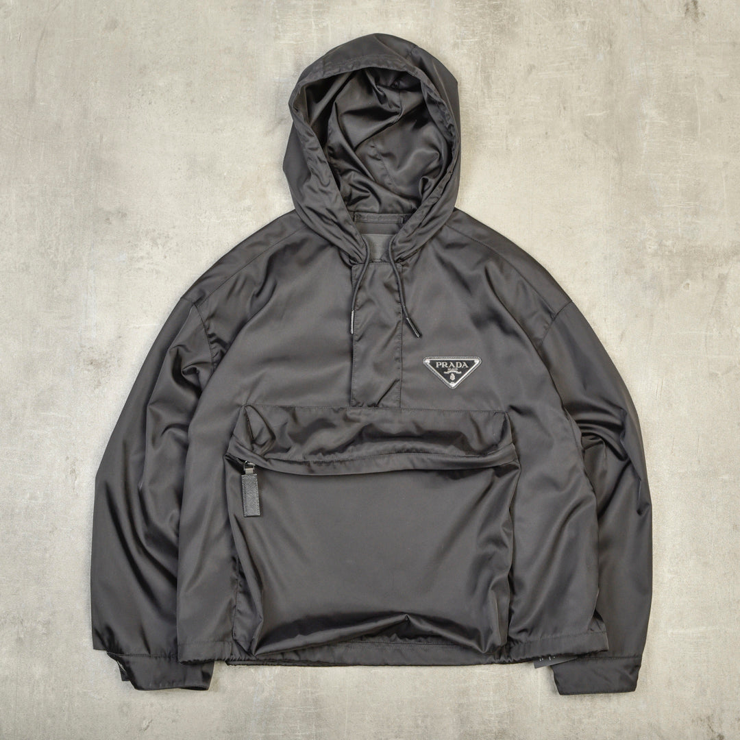 ANORAK NYLON JACKET BLACK - SMALL