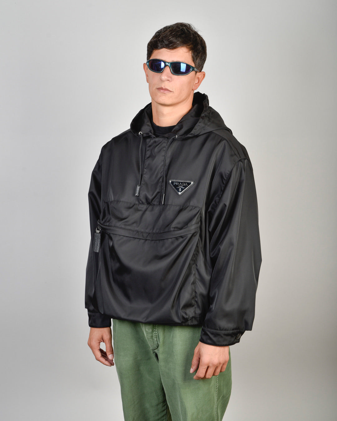 ANORAK NYLON JACKET BLACK - SMALL