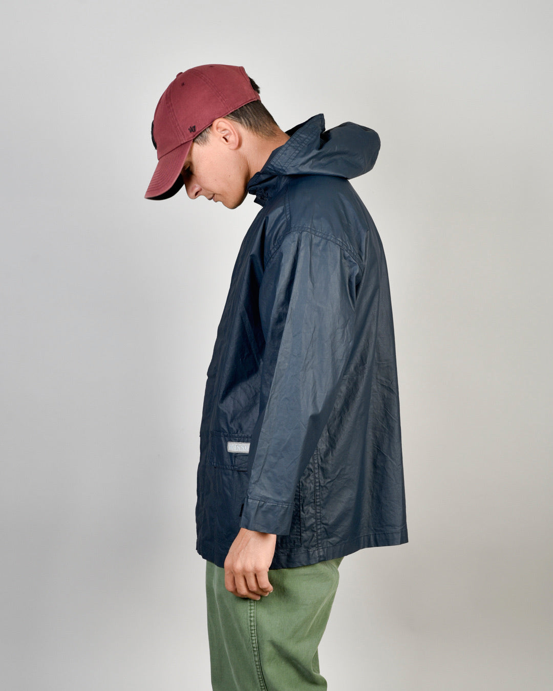 WAXED RAINPROOF JACKET BLUE - SMALL