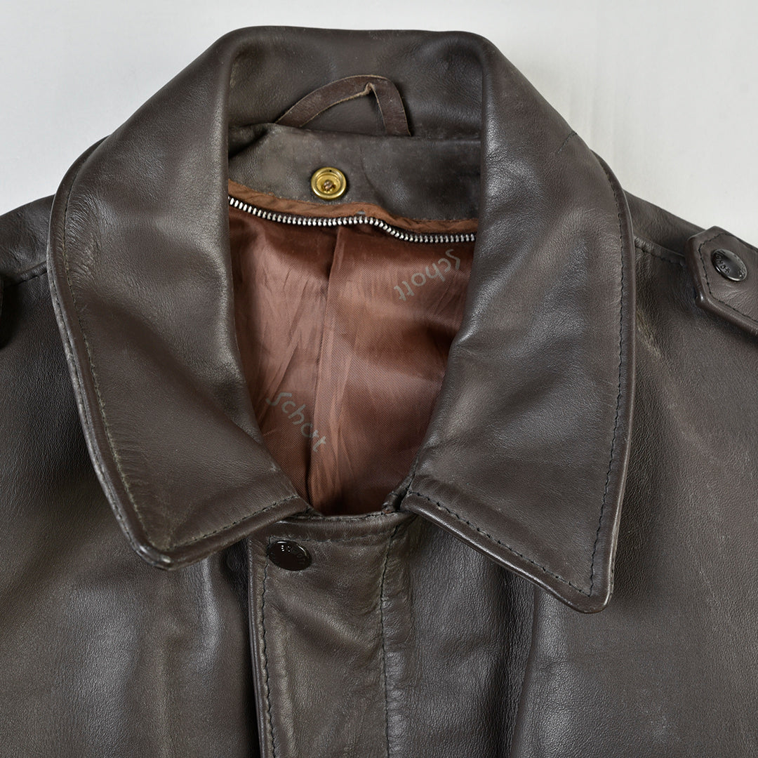 VINTAGE LEATHER G1 FLIGHT JACKET MADE IN USA BROWN -  M/L
