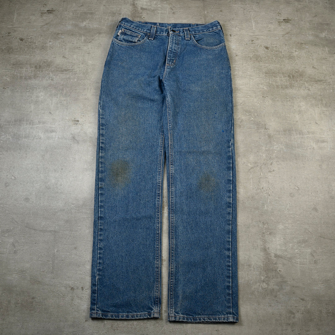 VINTAGE DENIM WORK TROUSERS - MEDIUM