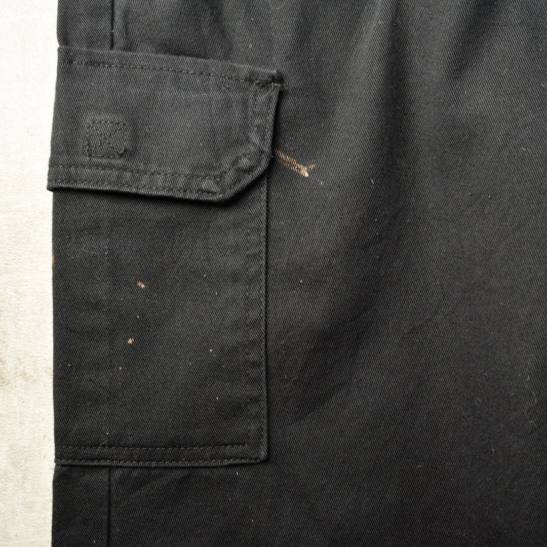 VINTAGE CARGO WORK PANTS BLACK - XL/2XL