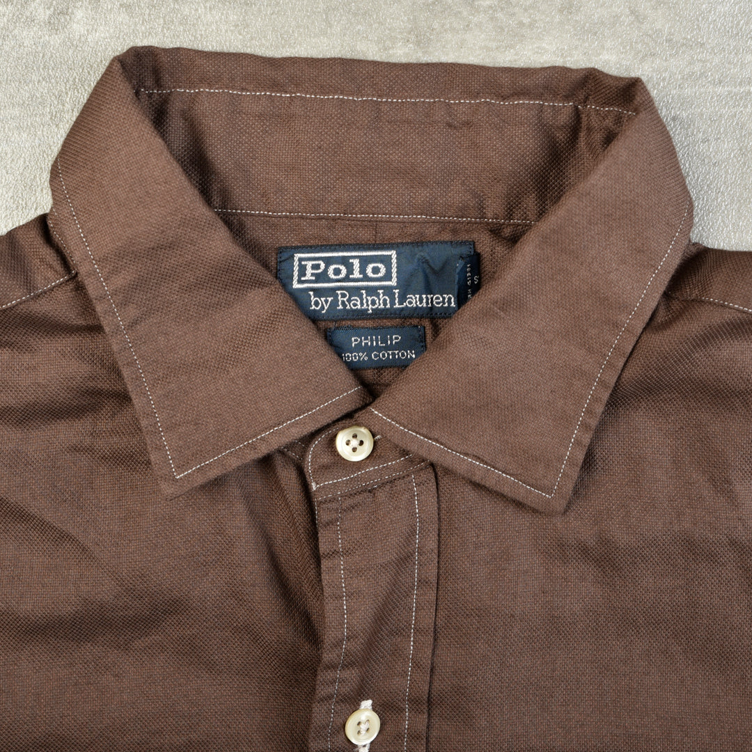 VINTAGE PHILIP SHIRT BROWN - LARGE