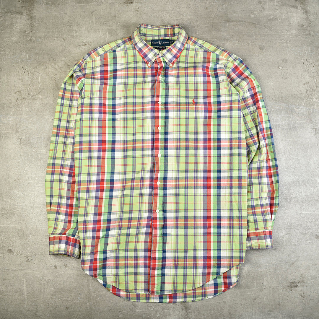 VINTAGE CHECKERED MULTICOLOR SHIRT - XL/XXL