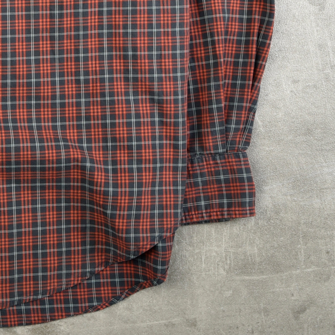 VINTAGE CHECKERED SHIRT  RED/BLUE - XL