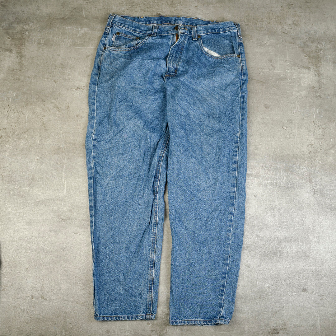 VINTAGE DENIM WORK TROUSERS - 35X32