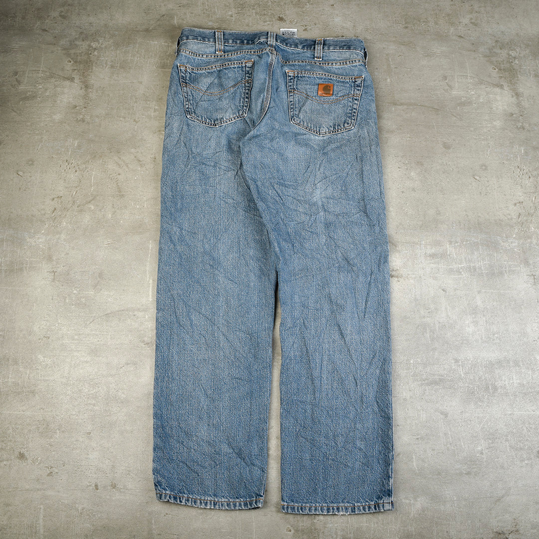 VINTAGE DENIM WORK TROUSERS - 34X32