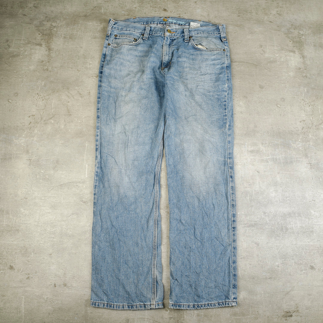 VINTAGE DENIM WORK TROUSERS - 36X32