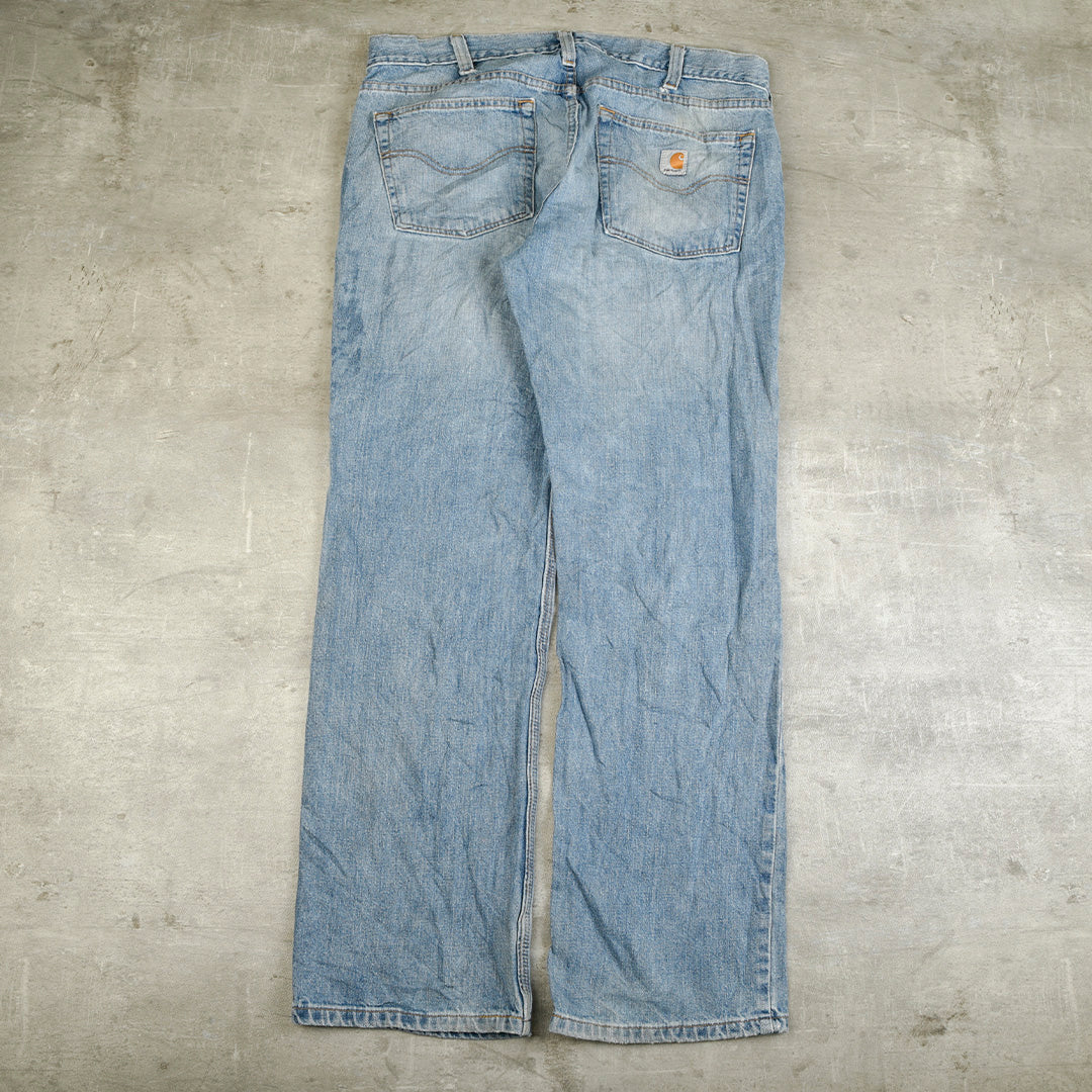 VINTAGE DENIM WORK TROUSERS - 36X32