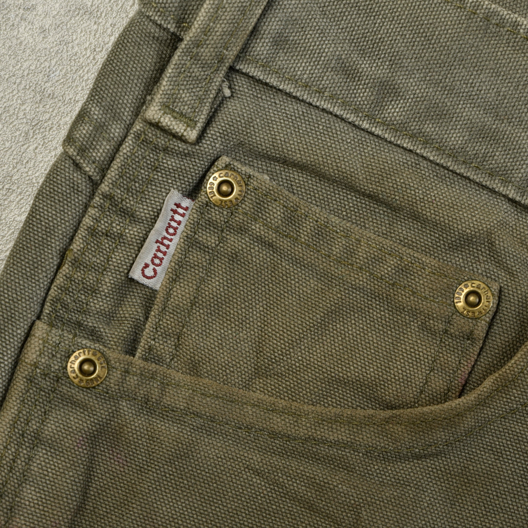 VINTAGE CARPENTER PANTS GREEN -  36X34