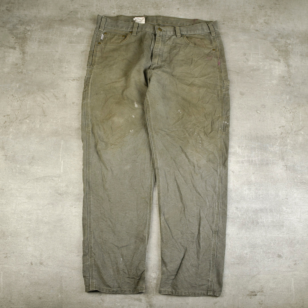 VINTAGE CARPENTER PANTS GREEN -  36X34