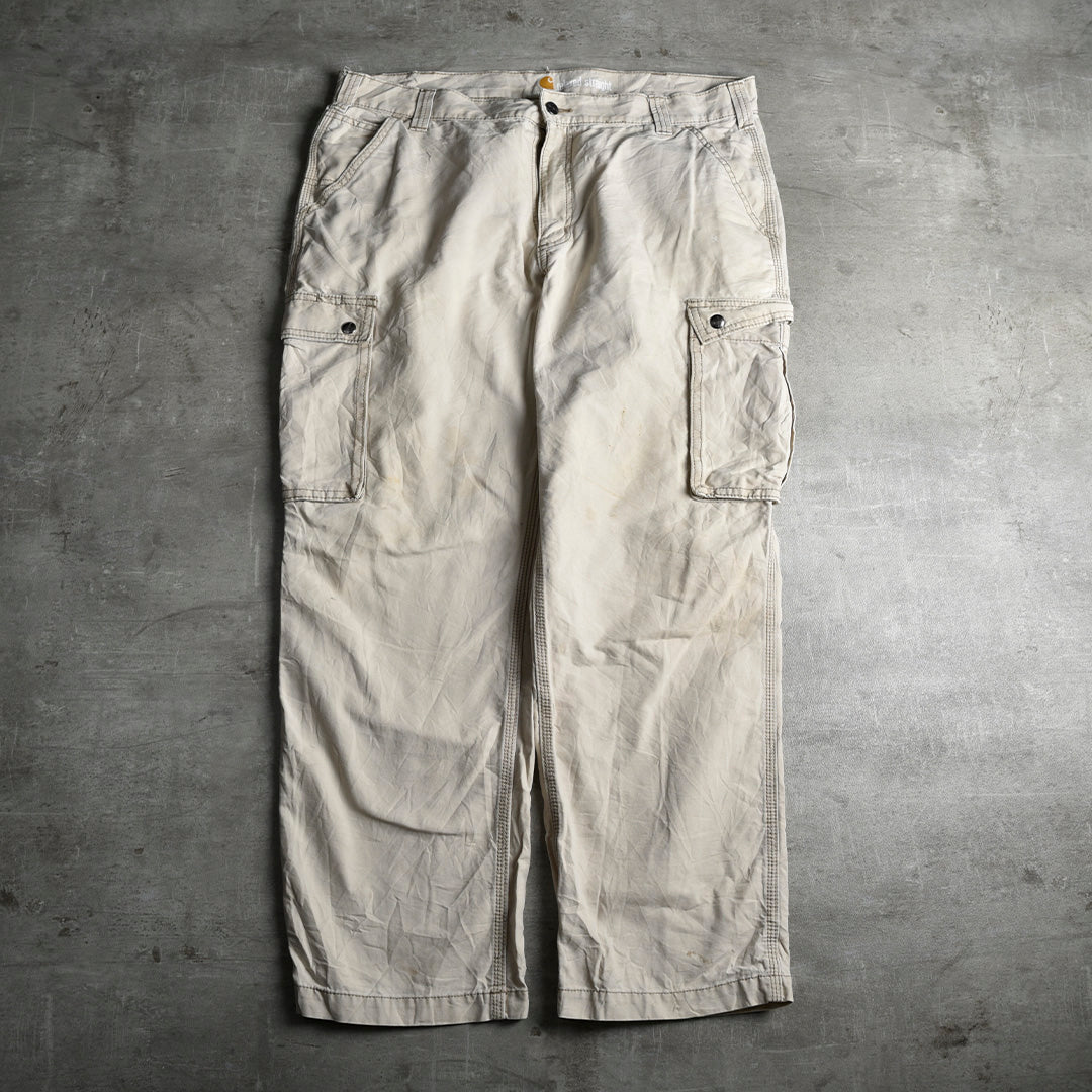 VINTAGE CARGO WORK PANTS BEIGE - 38X30