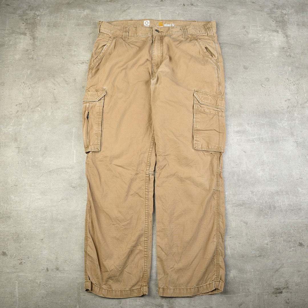 VINTAGE CARGO WORK PANTS BEIGE - 36X30