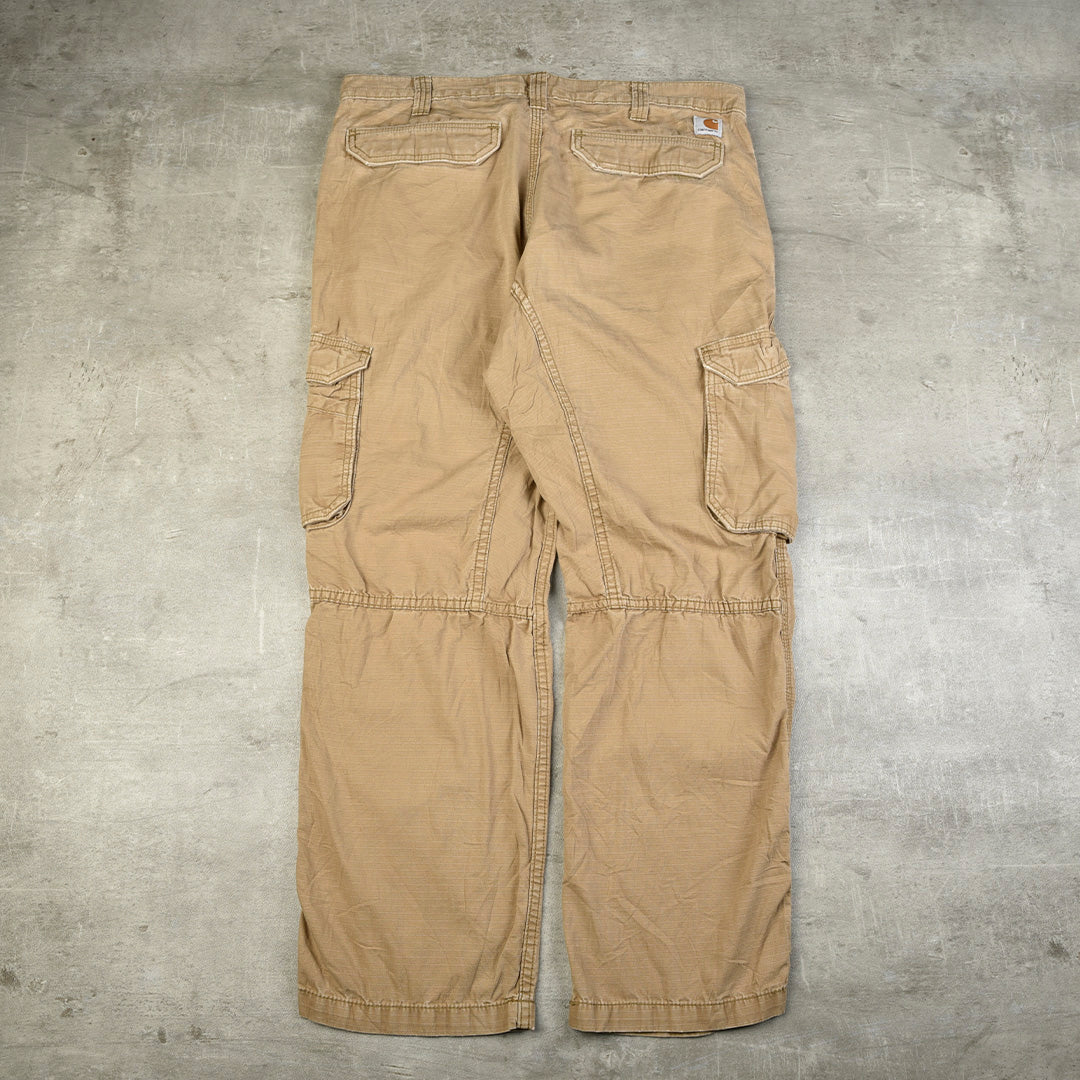 VINTAGE CARGO WORK PANTS BEIGE - 36X30