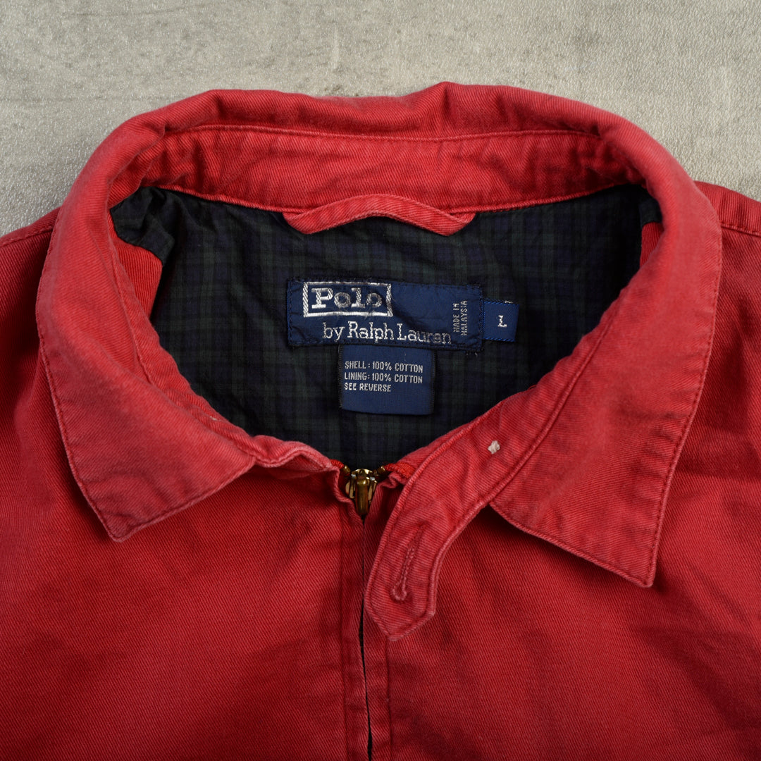 VINTAGE HARRINGTON JACKET RED - LARGE