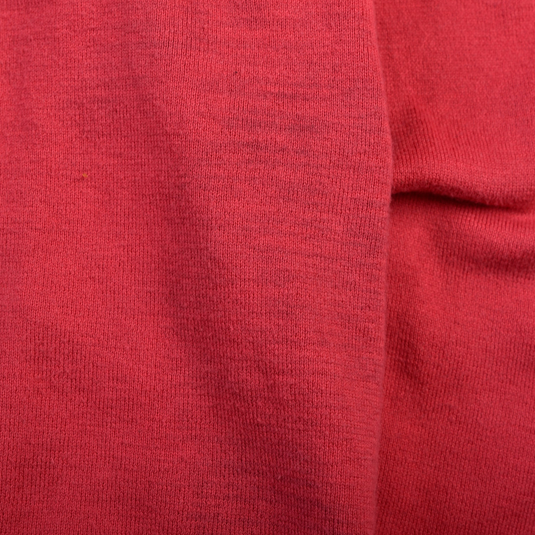 VINTAGE V NECK COTTON KNIT RED - XL