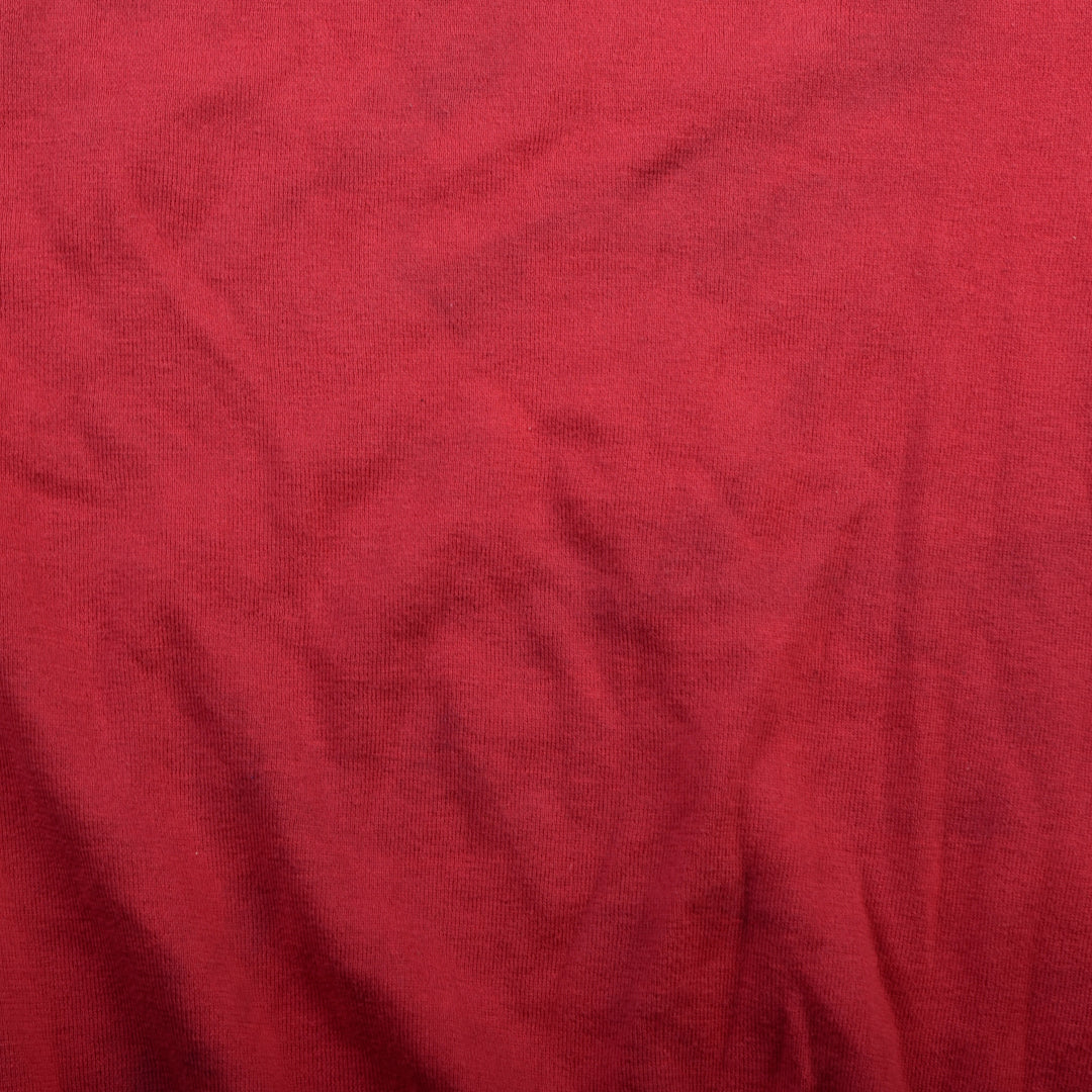 VINTAGE V NECK COTTON KNIT RED - XL