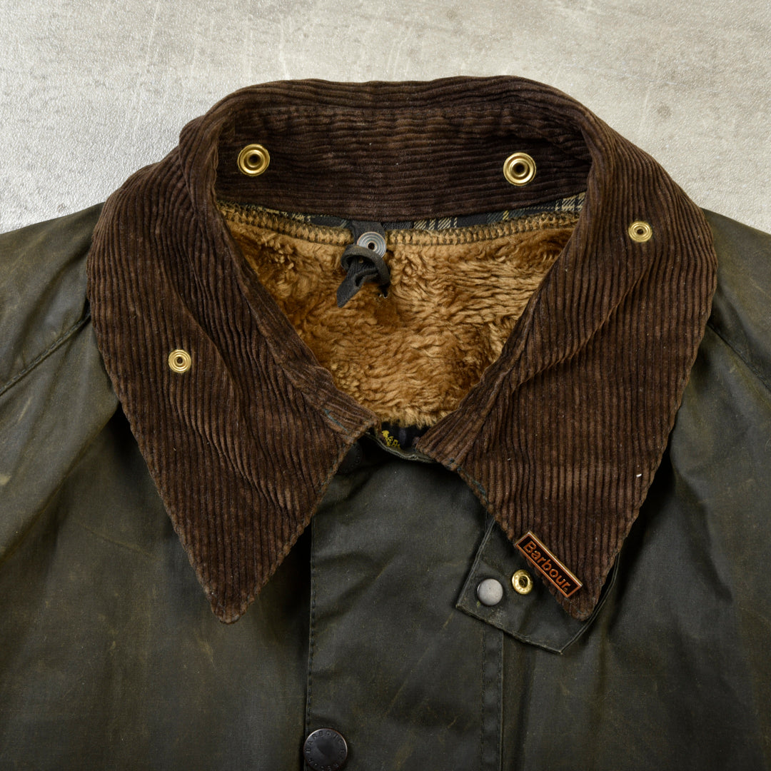 BARBOUR VINTAGE BEAUFORT WAXED JACKET GREEN -