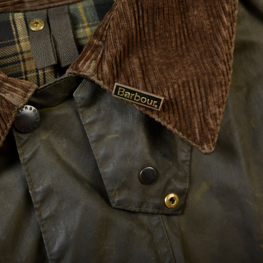 BARBOUR BORDER WAXED JACKET GREEN - XL/XXL