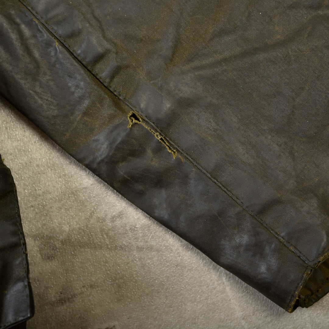 BARBOUR BORDER WAXED JACKET GREEN - XL/XXL