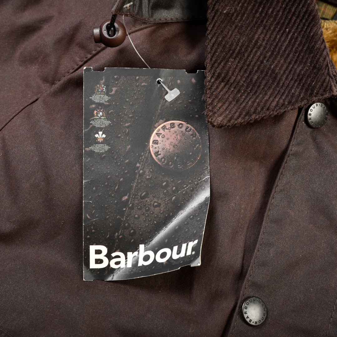 BEDALE WAXED JACKET BURGUNDY BROWN - S/M