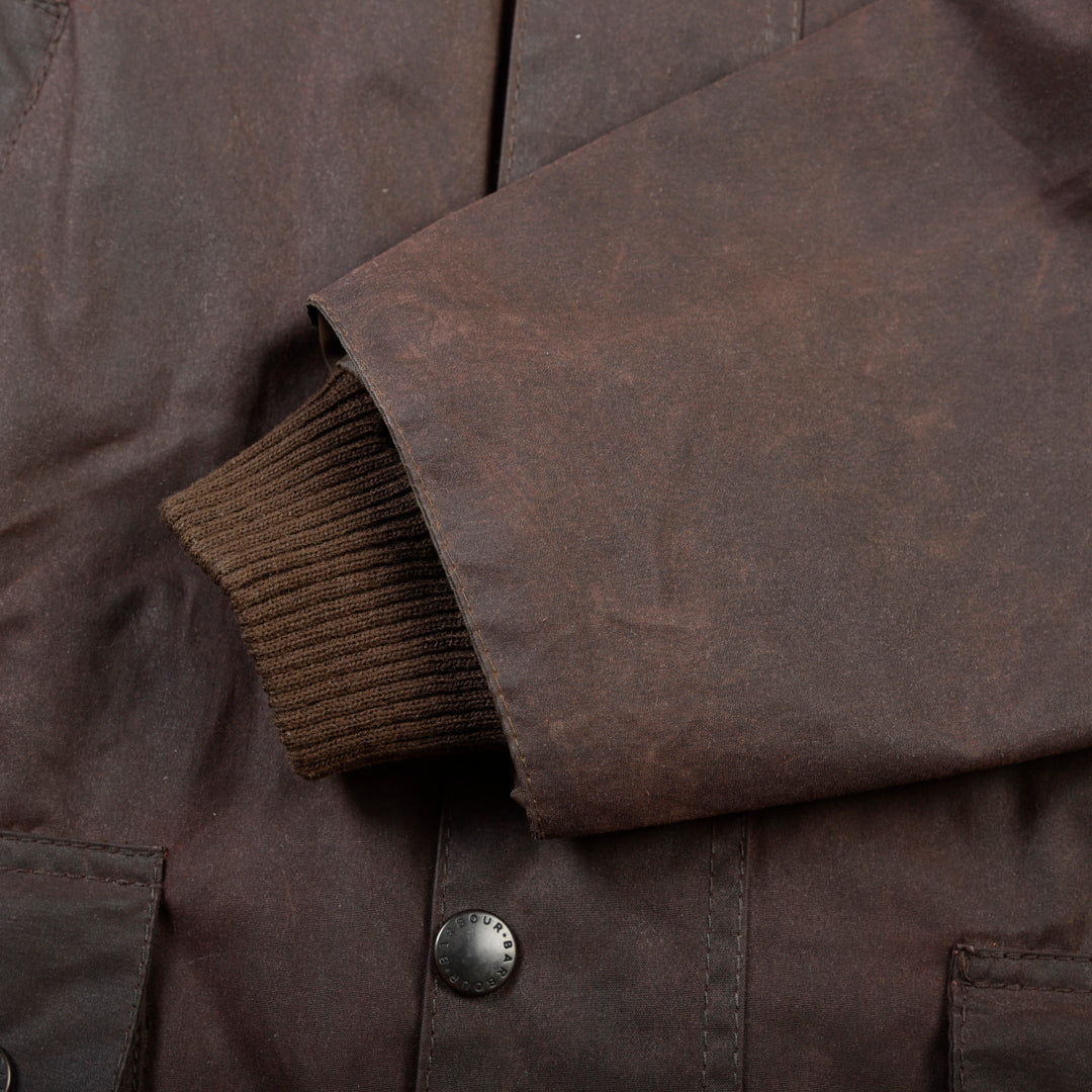 BEDALE WAXED JACKET BURGUNDY BROWN - S/M